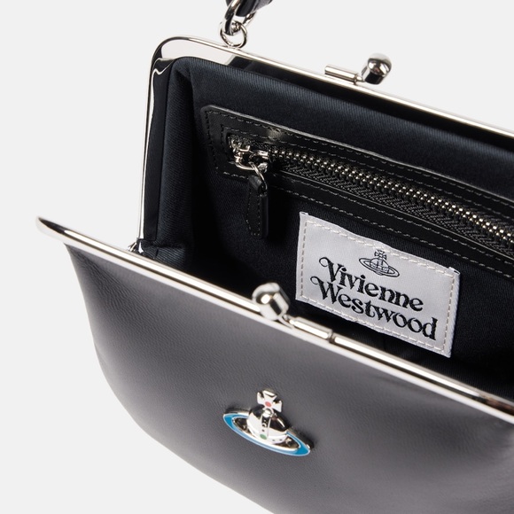 Vivienne Westwood: Kisslock Saturn Logo Mini Emma Granny Frame Crossbody Bag - Picture 12 of 16